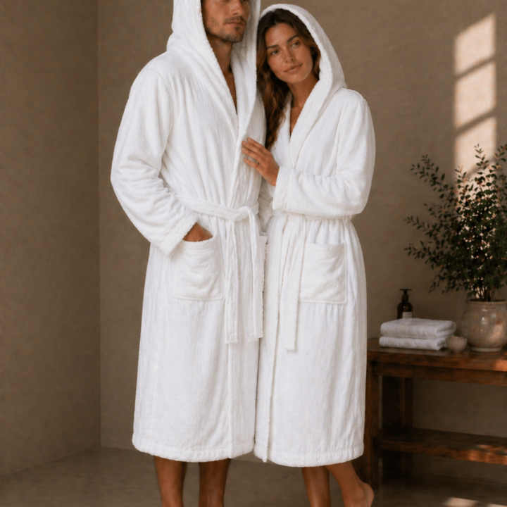 Unisex Oversized Cotton Terry Bathrobe – Hooded