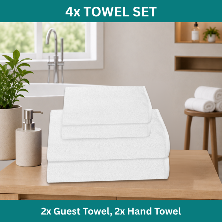 Premium 4-Piece Guest & Hand Towel Set