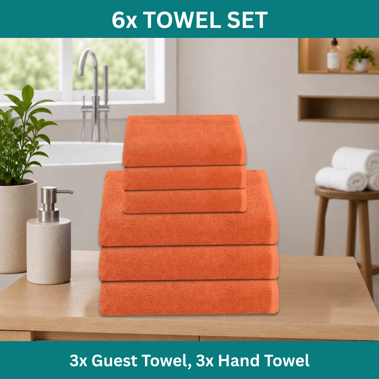 Premium 6-Piece Guest & Hand Towel Set - Image 2