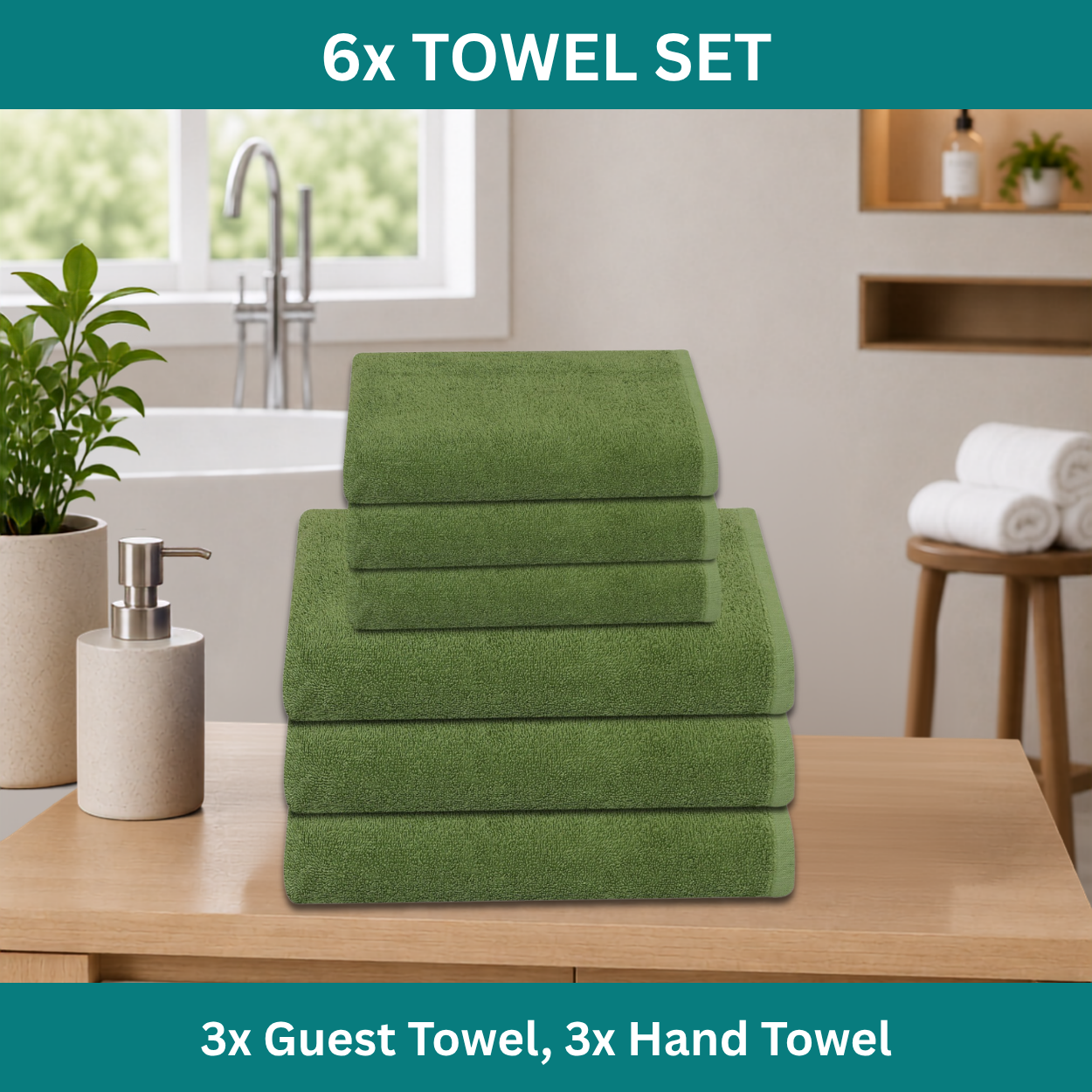 Premium 6-Piece Guest & Hand Towel Set - Image 4