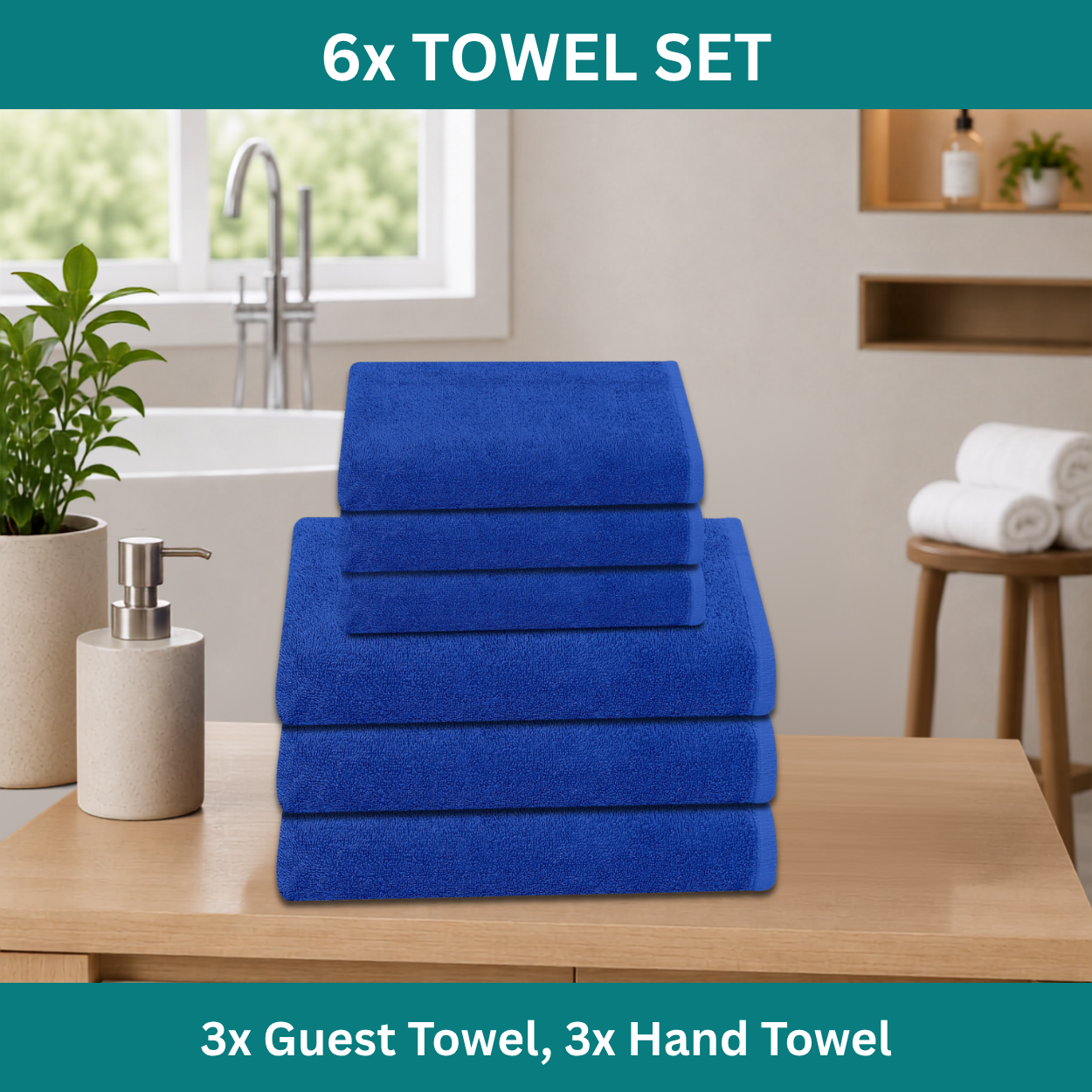 Premium 6-Piece Guest & Hand Towel Set - Image 6