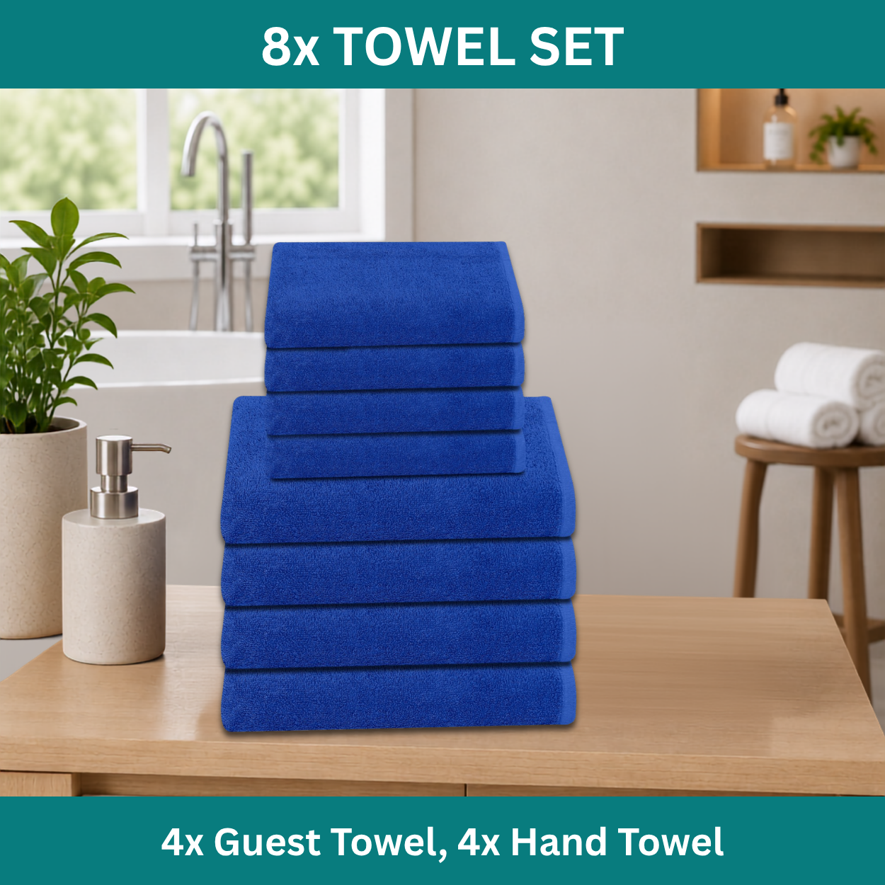 Premium 8-Piece Guest & Hand Towel Set - Image 4