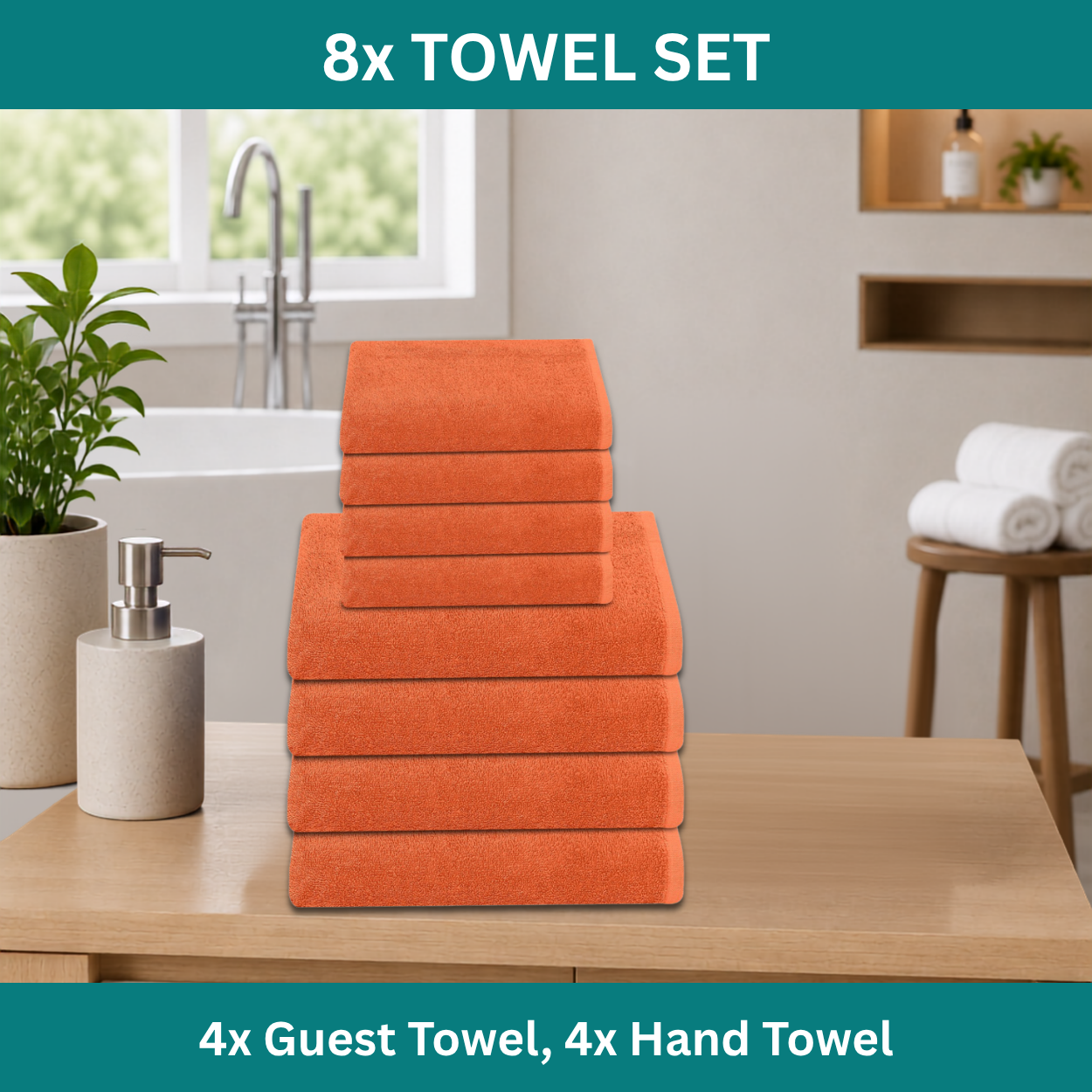 Premium 8-Piece Guest & Hand Towel Set - Image 7