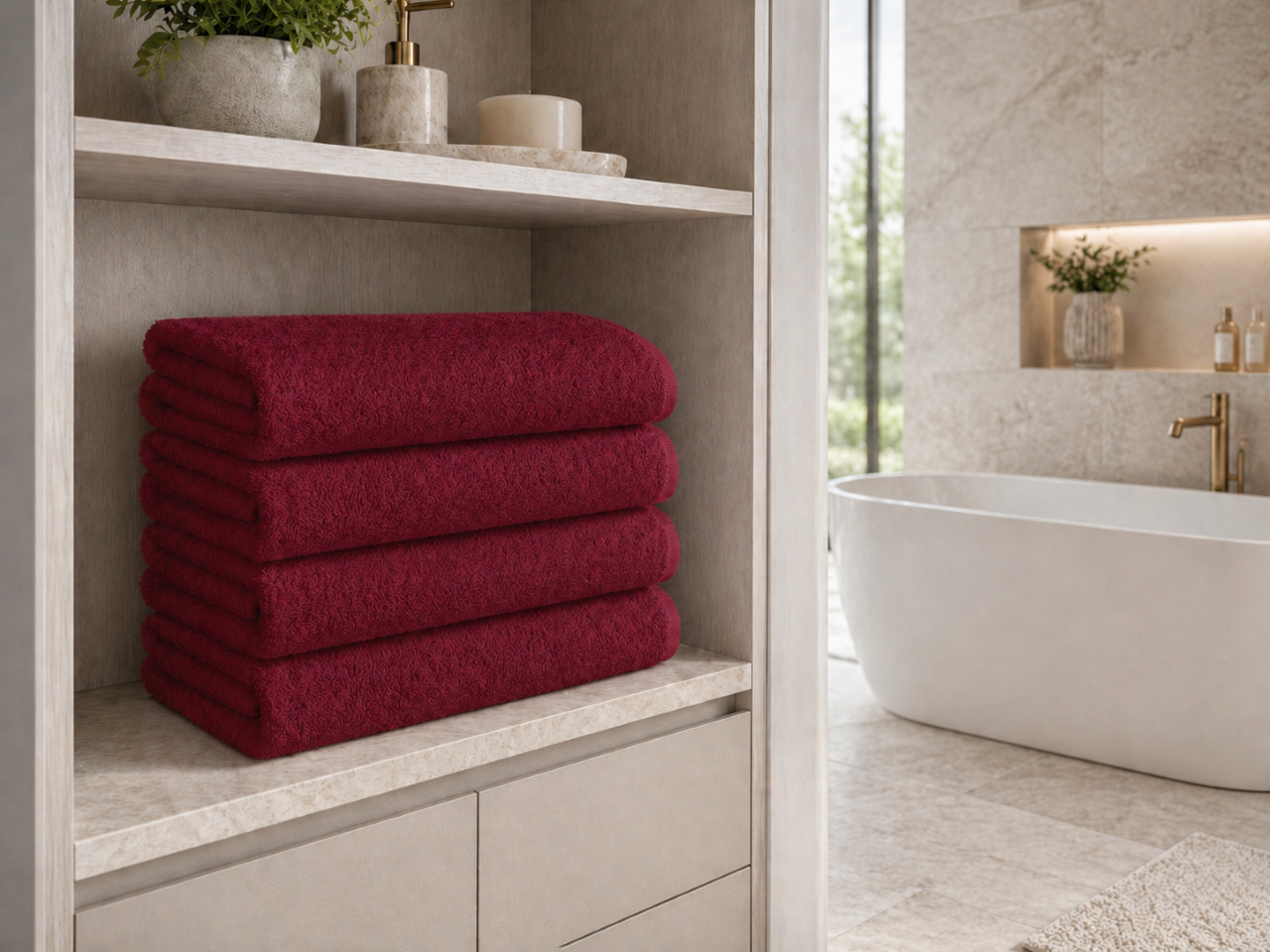 Luxury 500 GSM Cotton Bath Sheet Set – 4 Piece - Image 7