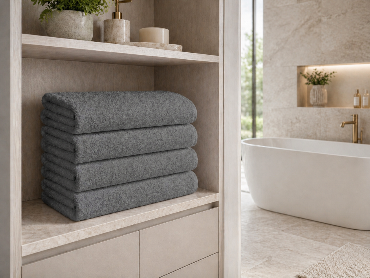 Luxury 500 GSM Cotton Bath Sheet Set – 4 Piece - Image 6