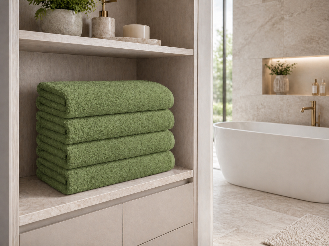 Luxury 500 GSM Cotton Bath Sheet Set – 4 Piece - Image 5