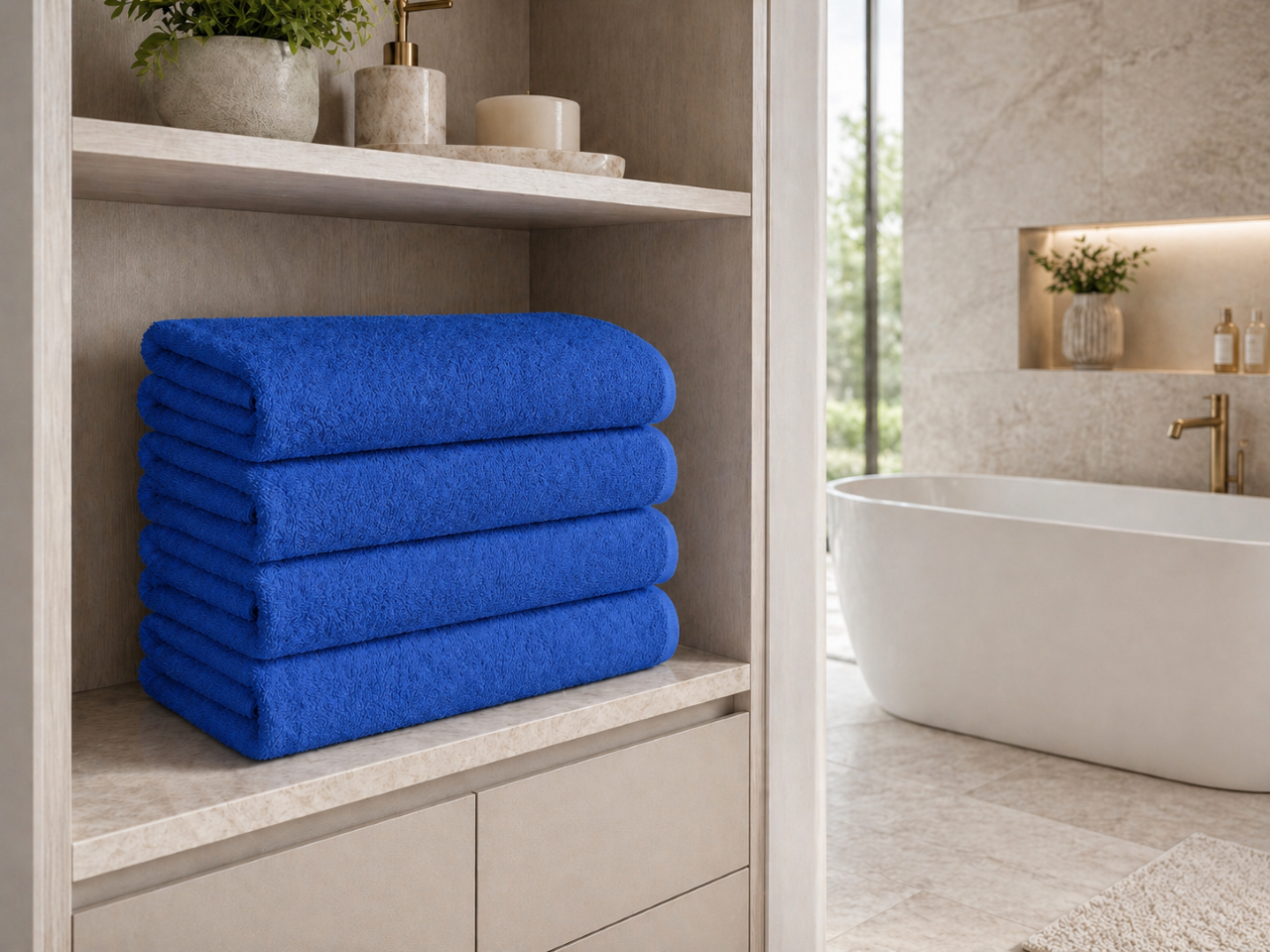 Luxury 500 GSM Cotton Bath Sheet Set – 4 Piece - Image 4