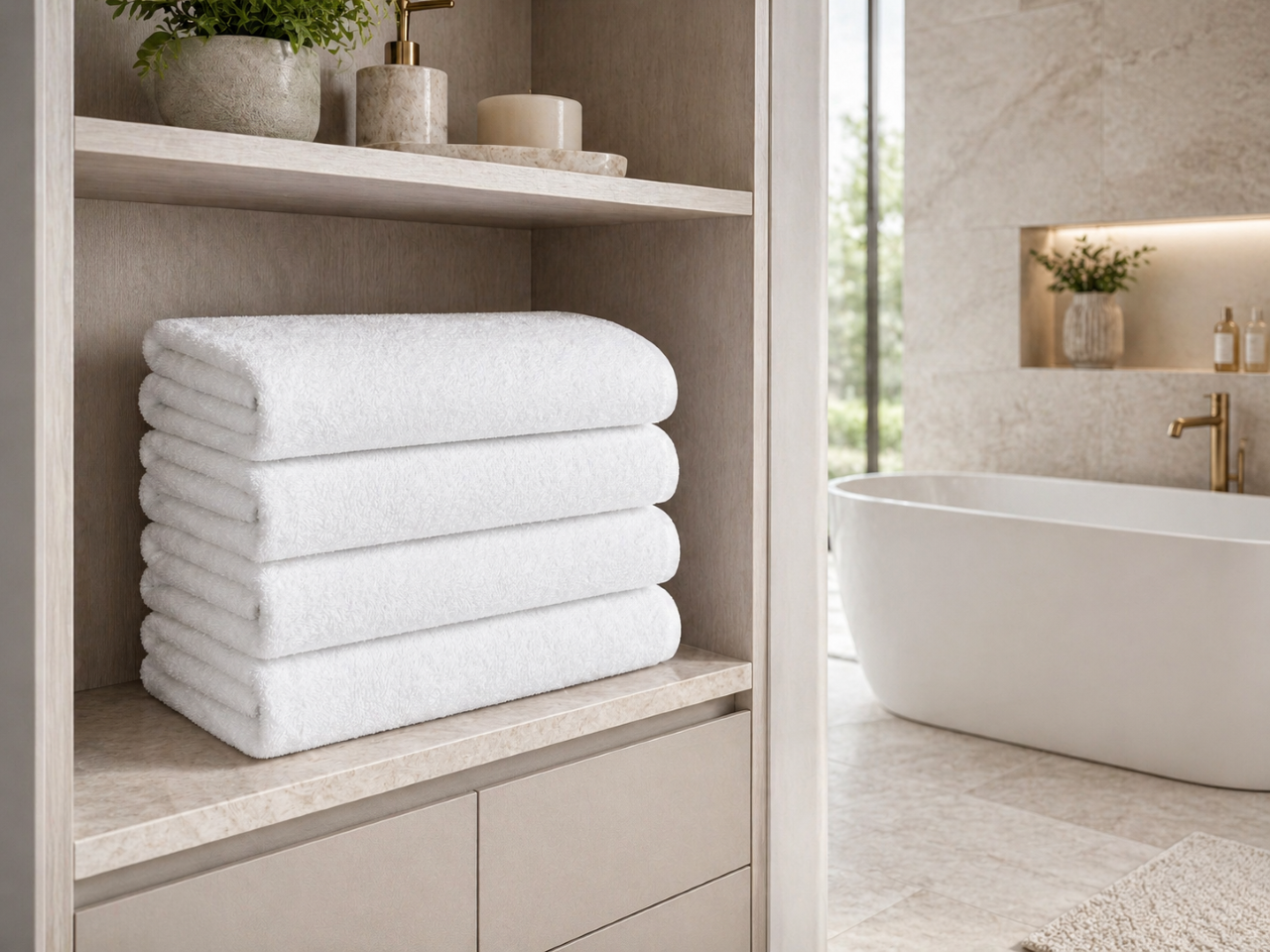 Luxury 500 GSM Cotton Bath Sheet Set – 4 Piece - Image 3